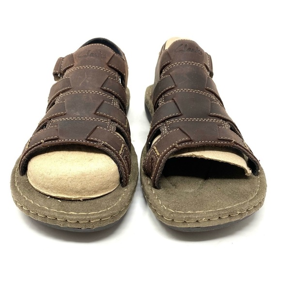 Clarks Men's Brown Union Open Toe Fisherman Sandals - Picture 3 of 9